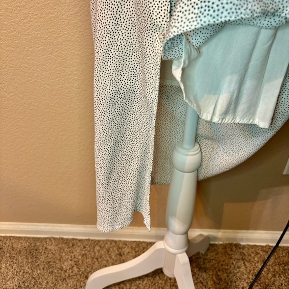 Abercrombie & Fitch Dress Small White Black Dots Viscose Spaghetti Strap Retro - Picture 9 of 16